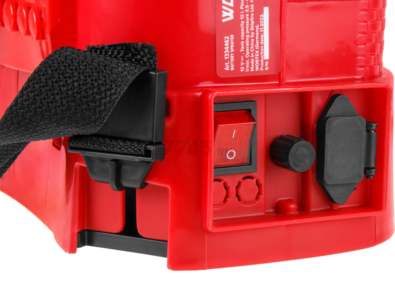 Опрыскиватель ранцевый аккумуляторный 12 л WORTEX KS 1280 SET (1334462) - Фото 9