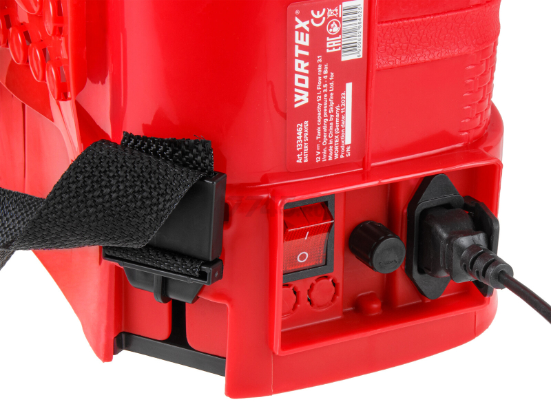 Опрыскиватель ранцевый аккумуляторный 12 л WORTEX KS 1280 SET (1334462) - Фото 8