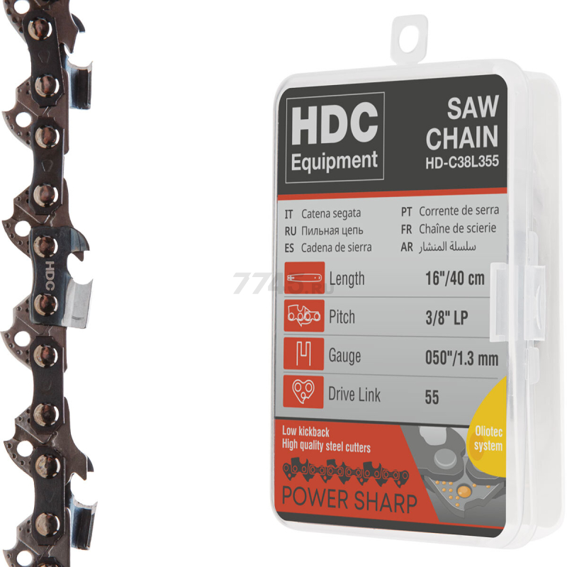 Цепь 40 см 16" 3/8" LP 1.3 мм 55 звеньев HDC (HD-C38L355)