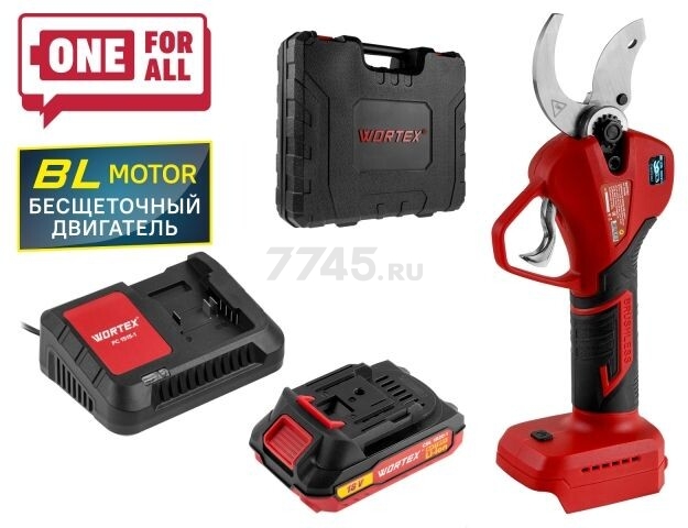 Секатор аккумуляторный WORTEX CBS 2535-1 XLT SET (1329489) - Фото 9