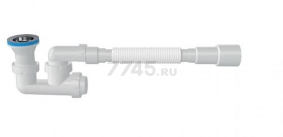 Сифон для душевого поддона выпуск D70 с гибкой трубой 1 1/2" - 40/50 мм AV Engineerin (AVE129725)