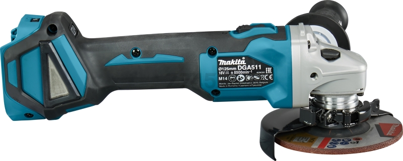 Шлифмашина угловая аккумуляторная MAKITA LXT DGA 511 RT (DGA511RT) - Фото 17