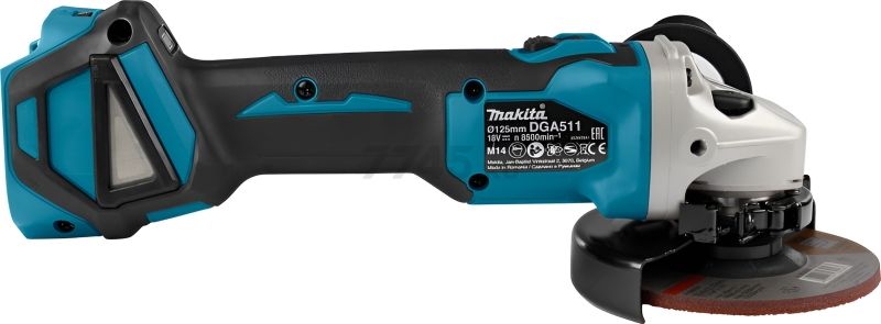 Шлифмашина угловая аккумуляторная MAKITA LXT DGA 511 RT (DGA511RT) - Фото 10