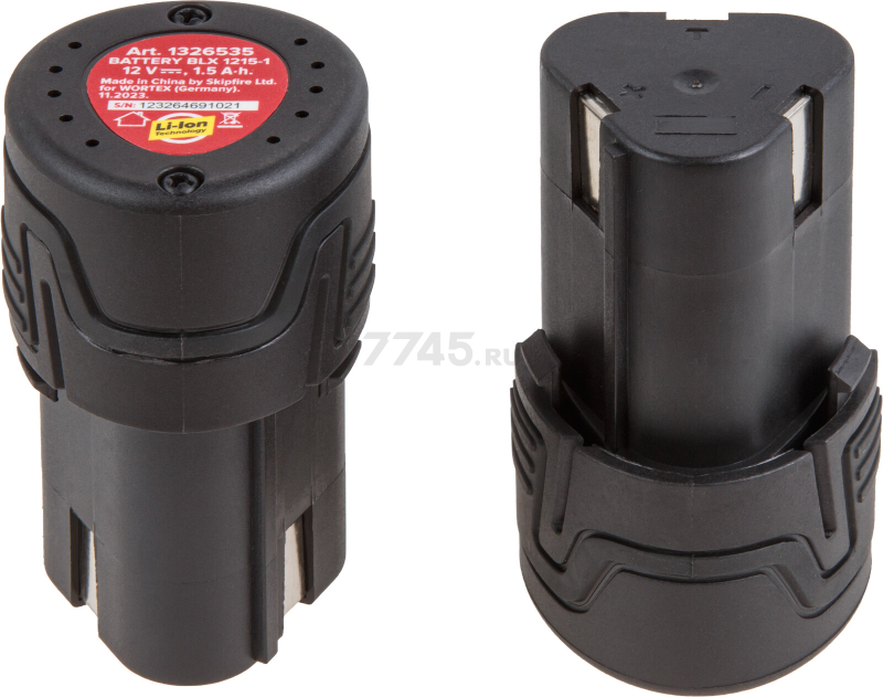 Дрель-шуруповерт аккумуляторная WORTEX BD 1215 Li SET (1326470) - Фото 17