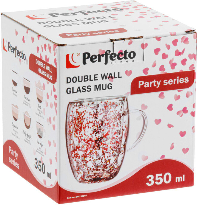 Кружка стеклянная PERFECTO LINEA Party с двойными стенками 350 мл (30-135002) - Фото 7