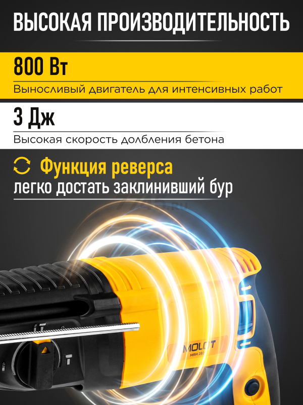 Перфоратор MOLOT MRH 2828 (1335576) - Фото 2