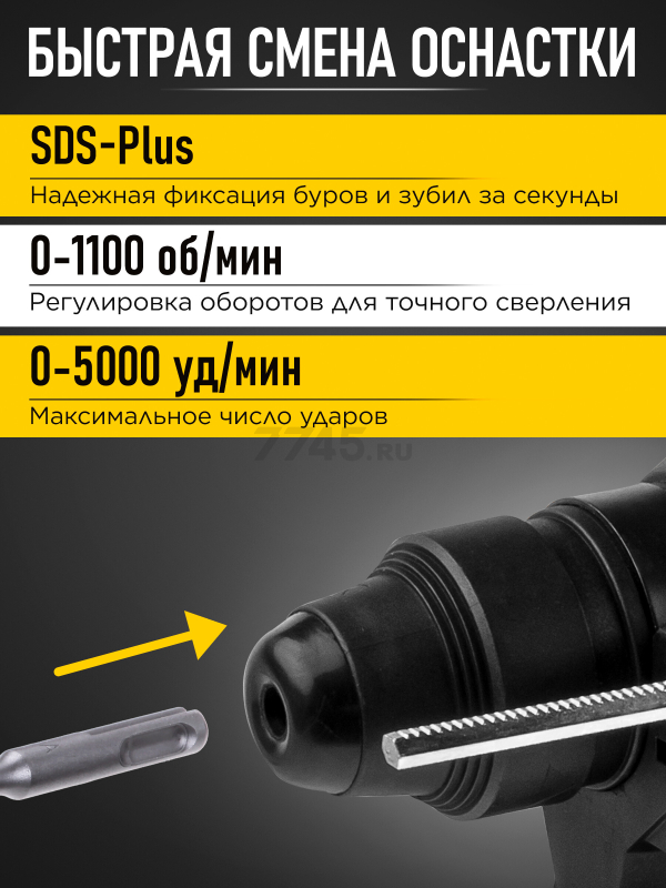 Перфоратор MOLOT MRH 2828 (1335576) - Фото 3
