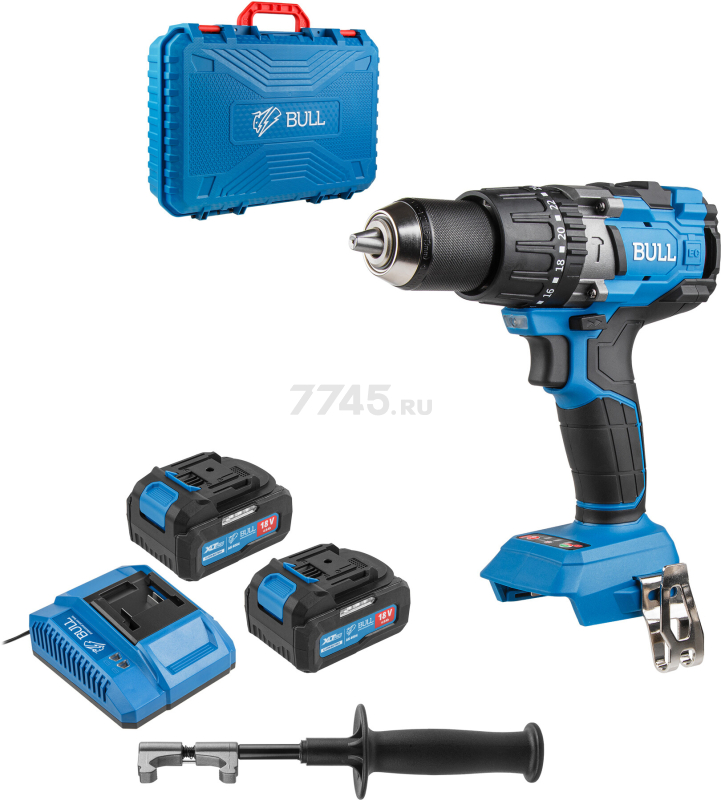 Дрель-шуруповерт аккумуляторная ударная BULL SR 1805 XLTpro (1329603)