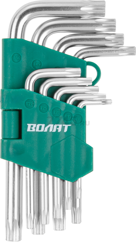 Набор ключей Torx T10Н-T50Н 9 предметов коротких ВОЛАТ (11025-09) - Фото 4