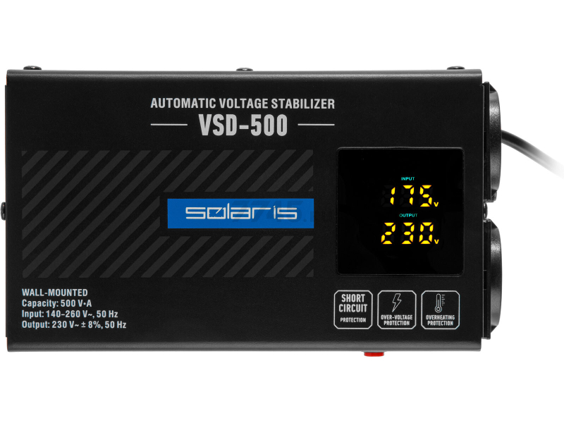 Стабилизатор напряжения SOLARIS VSD-500 (SL4510-1) - Фото 9