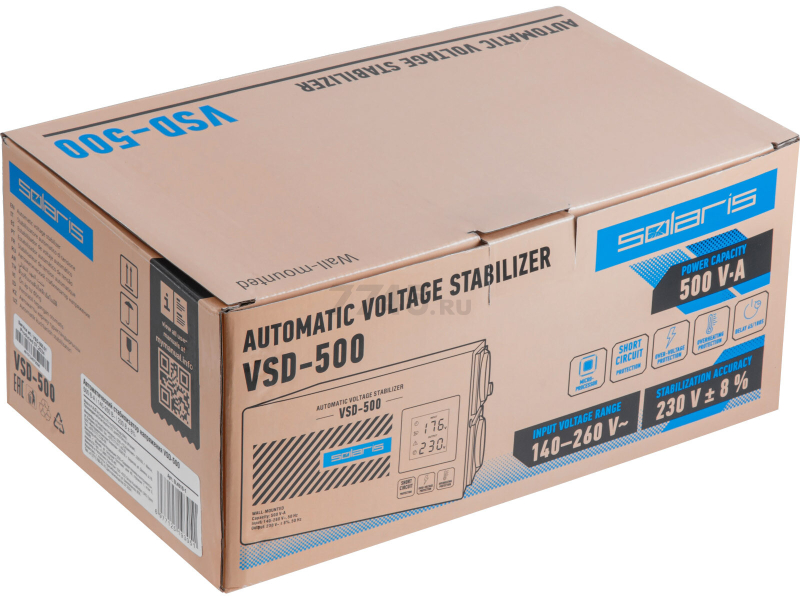 Стабилизатор напряжения SOLARIS VSD-500 (SL4510-1) - Фото 14
