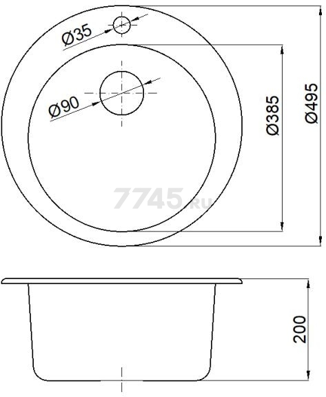 Мойка из искусственного камня AV ENGINEERING Point белый (AVE495495WTA) - Фото 19