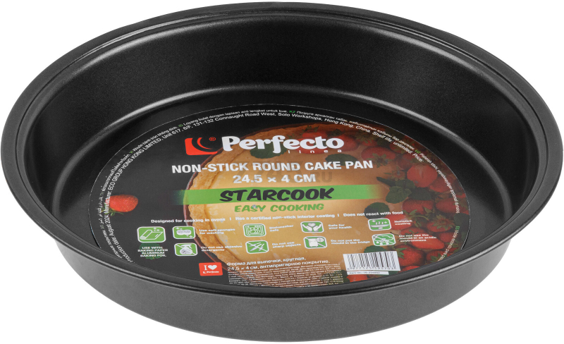 Форма для выпечки металлическая круглая 24,5х4 см PERFECTO LINEA Starcook (16-254002)
