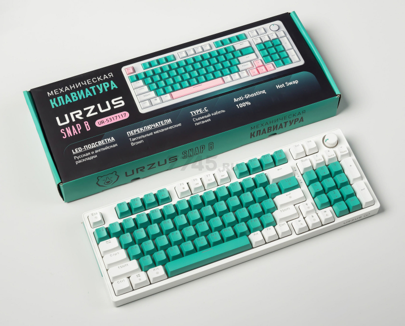Клавиатура игровая механическая URZUS Snap B (UR-5317117) - Фото 18