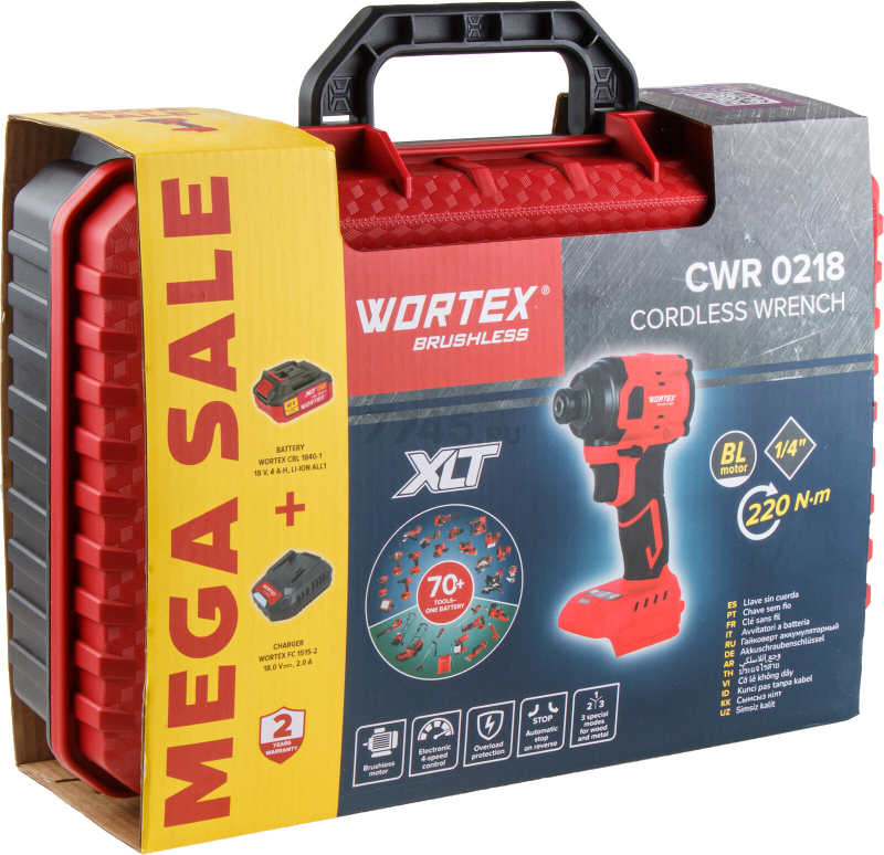 Шуруповерт (винтоверт) ударный аккумуляторный WORTEX CWR 0218 XLT (1329730) - Фото 14