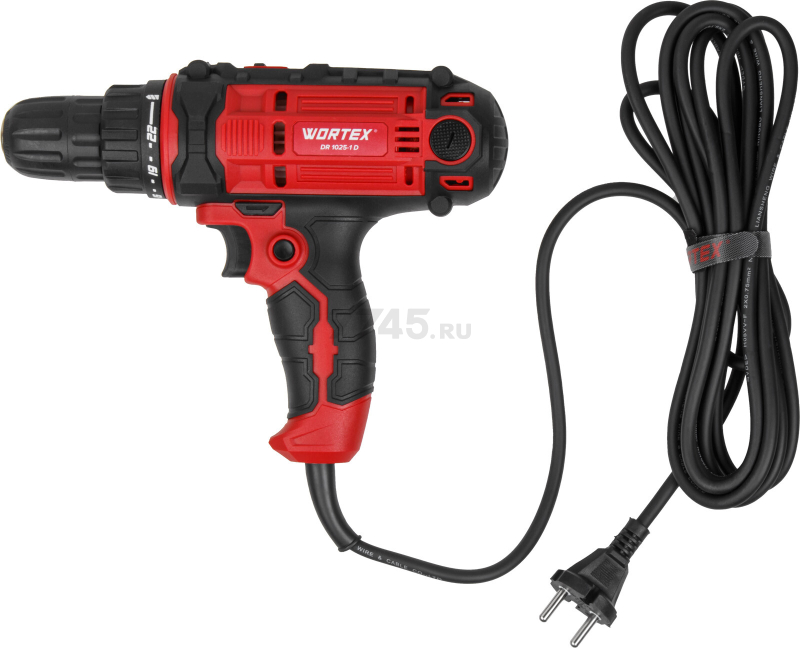 Дрель-шуруповерт сетевая WORTEX DR 1025-1 D (1318793) - Фото 12