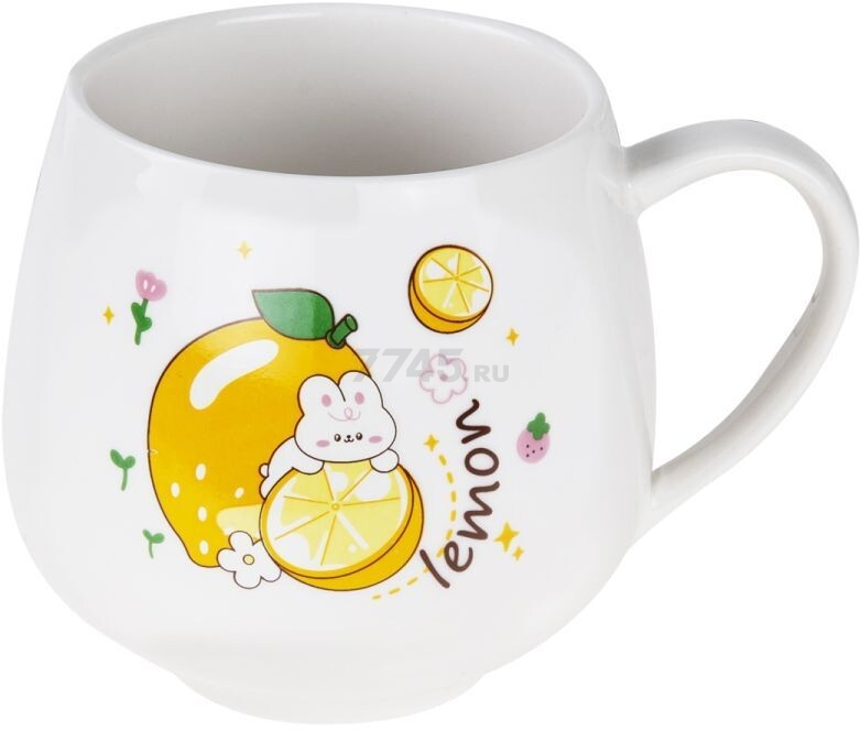 Кружка керамическая PERFECTO LINEA Sweet fruits лимон 350 мл (17-401111) - Фото 4