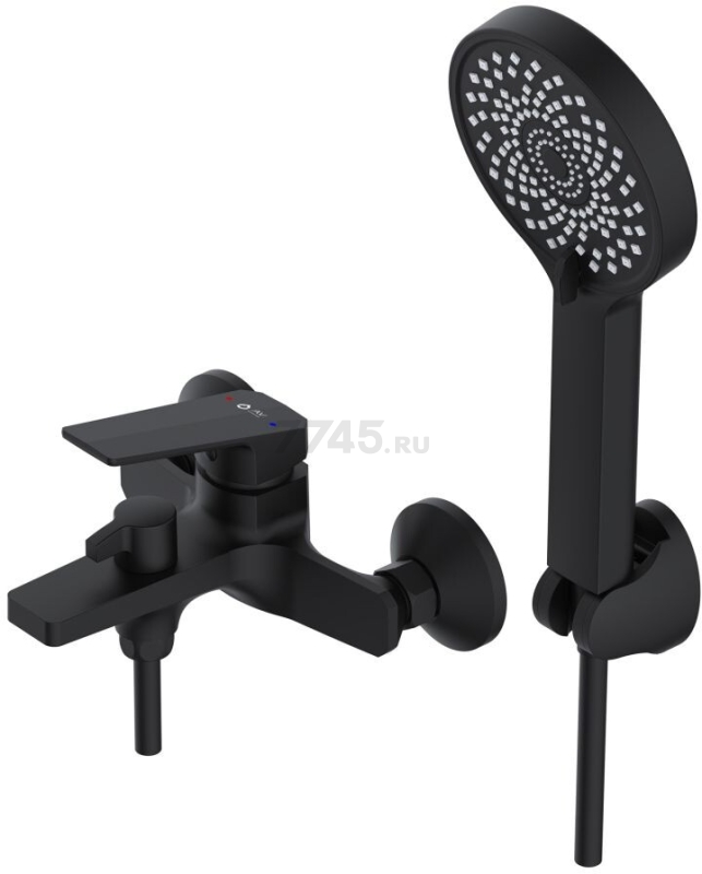 Смеситель для ванны AV ENGINEERING Win black (AVWIN3-BL165-130) - Фото 13
