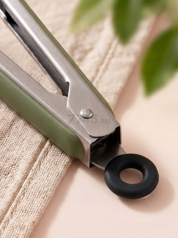 Щипцы кулинарные силиконовые PERFECTO LINEA Natural Green 23 см (21-010007) - Фото 4