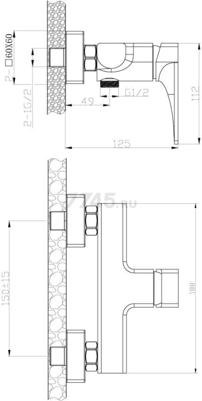 Смеситель для душа AV ENGINEERING Dar (AVDAR3-51004) - Фото 2