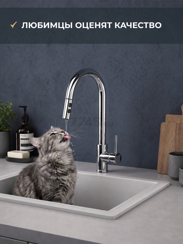 Смеситель для кухни AV ENGINEERING Tro хром (AVTRO1-10698CH) - Фото 5