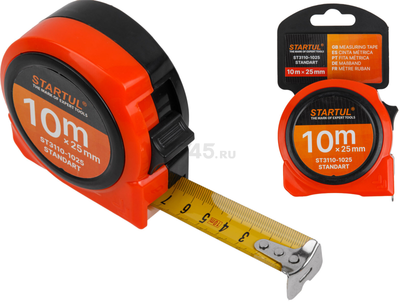 Рулетка 10 м STARTUL STANDART ST3110-1025 - Фото 4