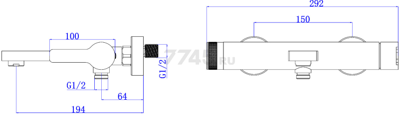 Смеситель для ванны AV ENGINEERING Bon (AVBON3-BW0) - Фото 8