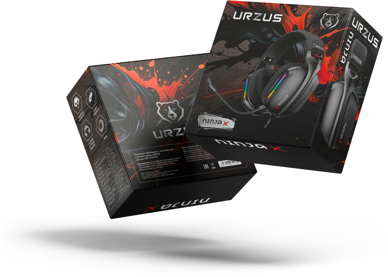 Наушники-гарнитура игровые URZUS Ninja X UR-5524118 - Фото 18