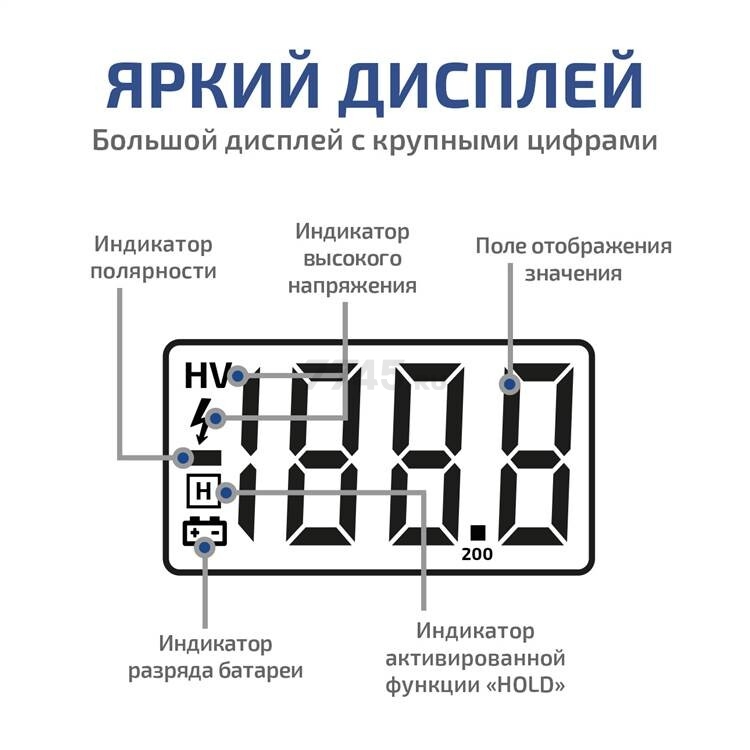 Мультиметр цифровой МЕГЕОН MY64 (к0000036558) - Фото 4
