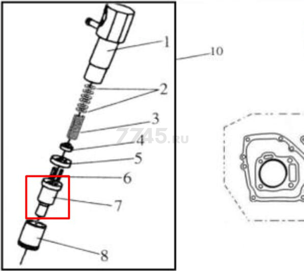 Распылитель форсунки для дизельного двигателя 178F/186F (FMS-01316)