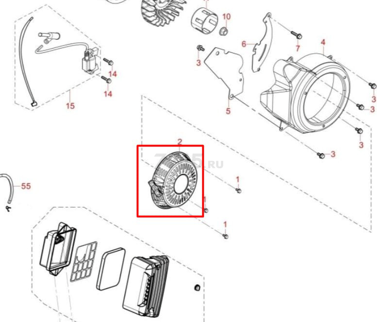 Стартер для двигателя 154F/156F (FMS-01279)