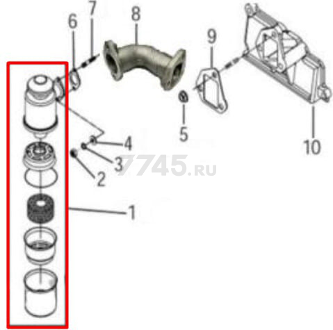 Фильтр воздушный в сборе для дизельного двигателя 186F (FMS-01305)