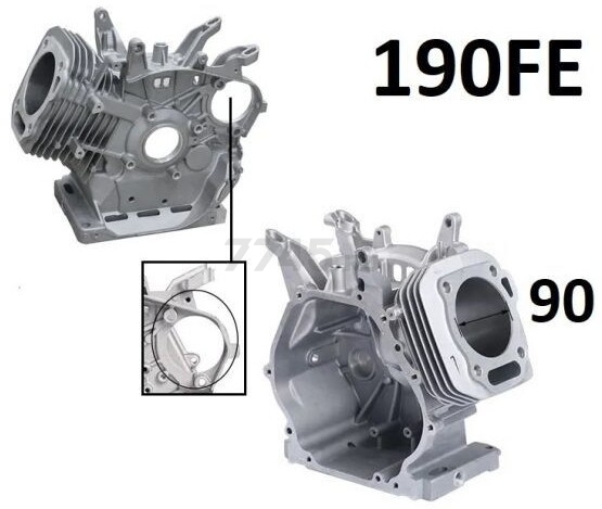 Блок цилиндра для двигателей 190F под электростартер (FMS-01320)