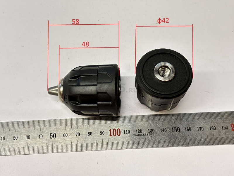Патрон быстрозажимной двухмуфтовый 10 мм 3/8" (MBD1215-1DLi-02) - Фото 2