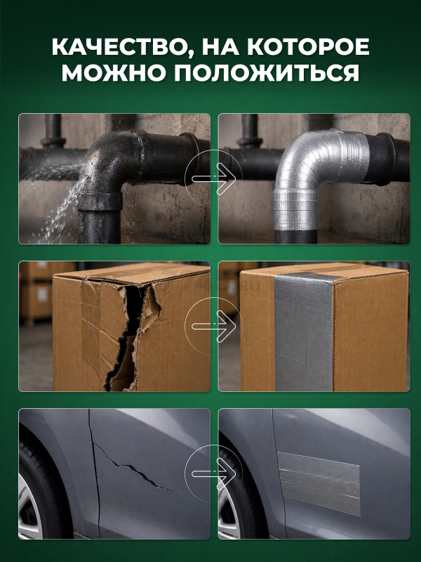 Лента армированная клейкая 100 мм 50 м ВОЛАТ (67100-50) - Фото 5