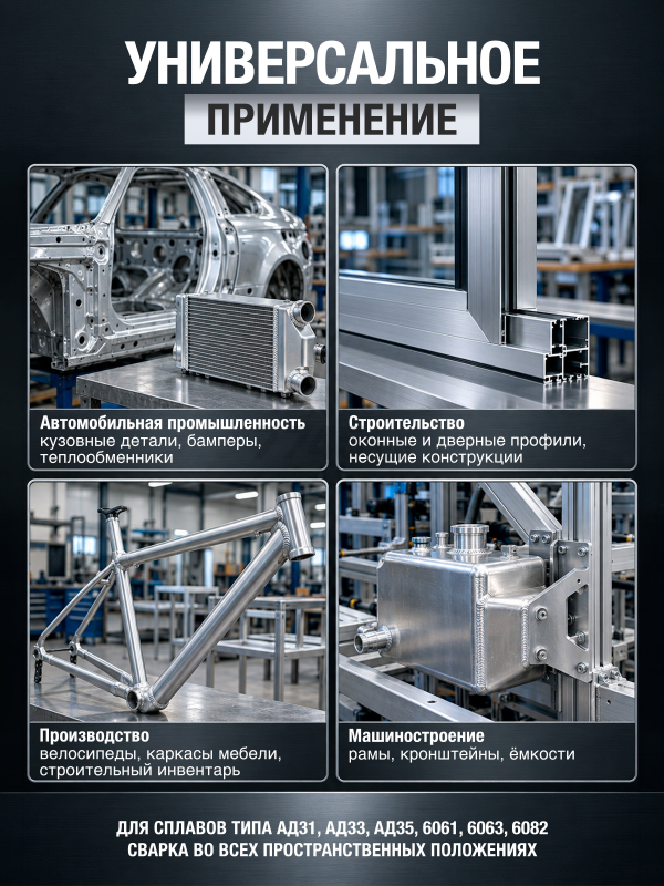 Проволока сварочная алюминиевая 0,8 мм SOLARIS ER4043 катушка 0,35 кг (WM-ER4043-08035) - Фото 5