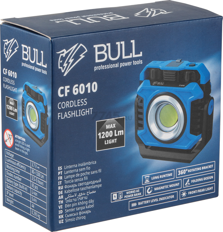 Фонарь светодиодный аккумуляторный BULL CF 6010 (1323886) - Фото 17