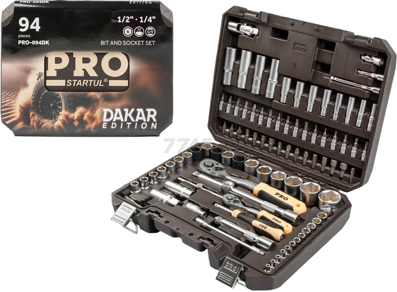 Набор инструментов 1/4", 1/2" 6 граней PRO STARTUL Dakar 94 предмета (PRO-094DK) - Фото 7
