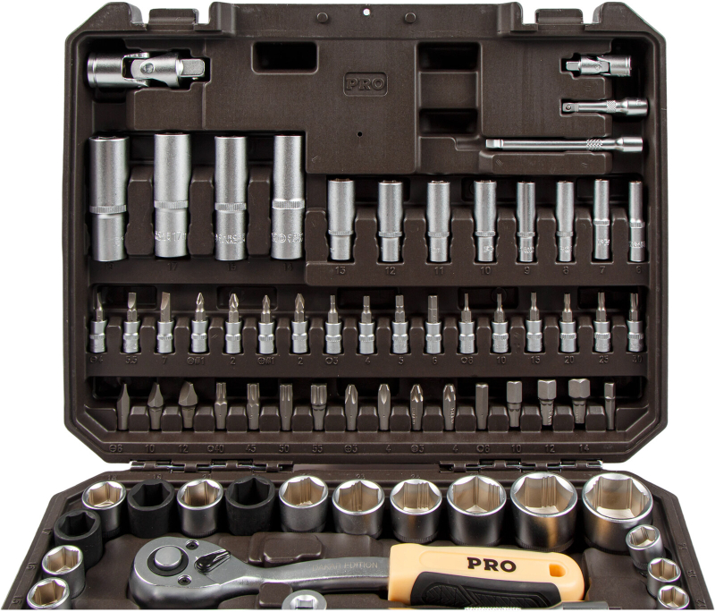 Набор инструментов 1/4", 1/2" 6 граней PRO STARTUL Dakar 94 предмета (PRO-094DK) - Фото 9