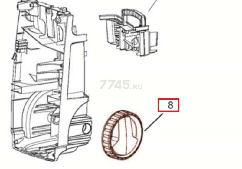 Колесо для мойки высокого давления Eco Hpw-1521S, Hpw-1419 (00029-00388)