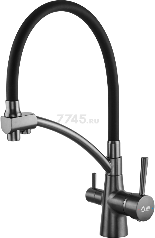 Смеситель для кухни AV ENGINEERING Lux D35 графит (AVLUX4-A49ST)