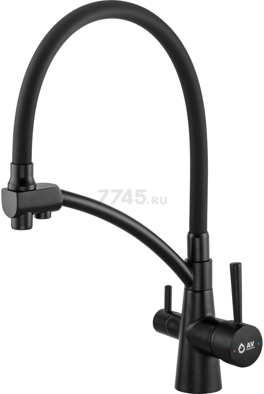 Смеситель для кухни AV ENGINEERING Lux D35 черный (AVLUX4-A49BL)