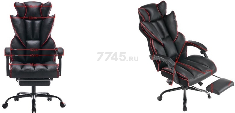 Компьютерное кресло KEIZEN Mikado Black (KZ-7351125) - Фото 36