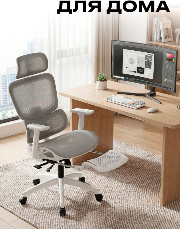Компьютерное кресло KEIZEN Apex White (KZ-7351122) - Фото 10