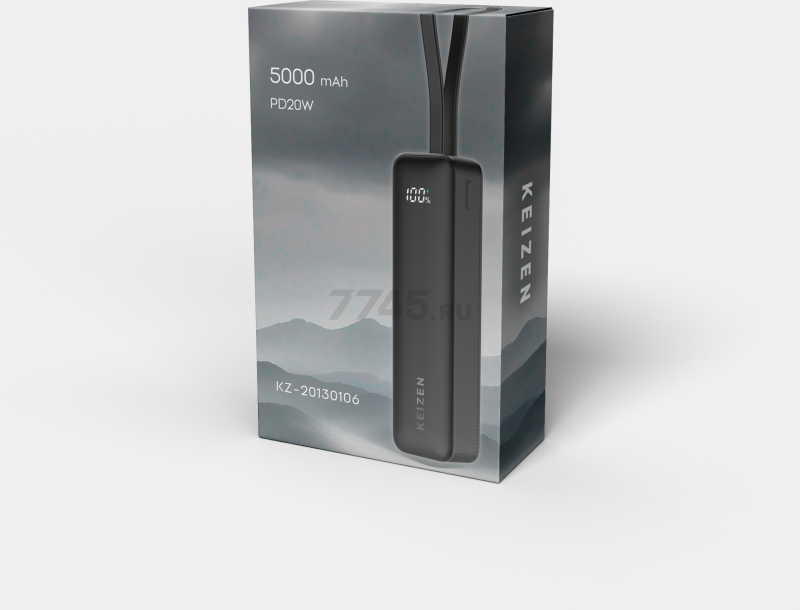 Power Bank KEIZEN 5000 mAh Black (KZ-20130106) - Фото 18