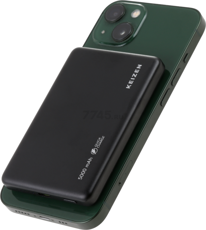Power Bank KEIZEN 5000 mAh with MagSafe Black (KZ-20130110) - Фото 21