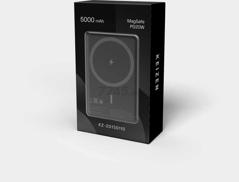 Power Bank KEIZEN 5000 mAh with MagSafe Black (KZ-20130110) - Фото 23