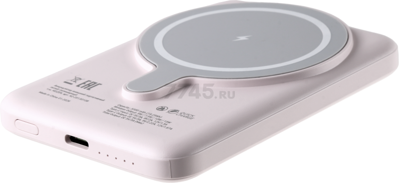 Power Bank KEIZEN 5000 mAh with MagSafe Pink (KZ-20130108) - Фото 11