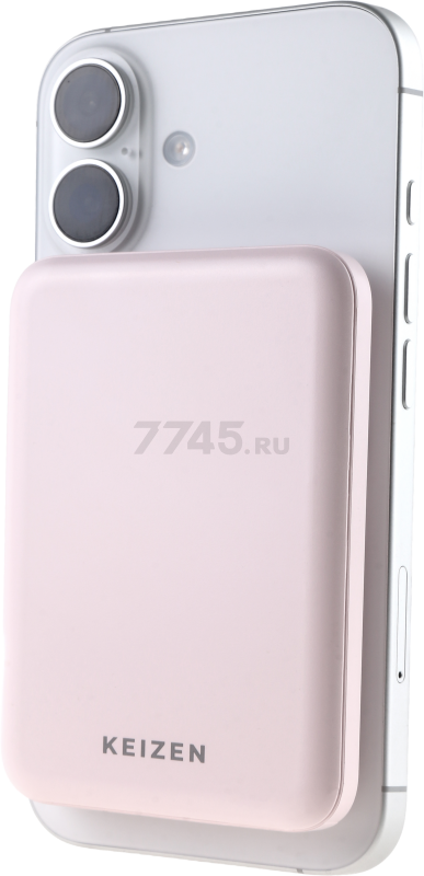 Power Bank KEIZEN 5000 mAh with MagSafe Pink (KZ-20130108) - Фото 14