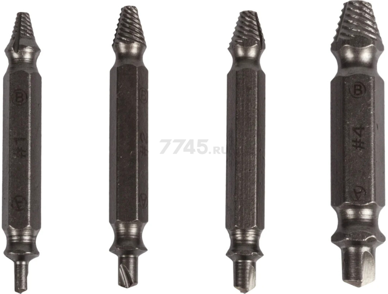 Набор экстракторов для шурупов KRANZ KR-12-6703